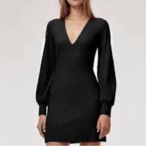 Wilfred Ribbed Jeanne Dress in Black